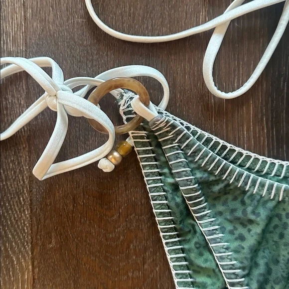 Kulani Kinis Lace Stitch Ring Halter Bikini Set - Wild Wonder - Picture 3 of 3